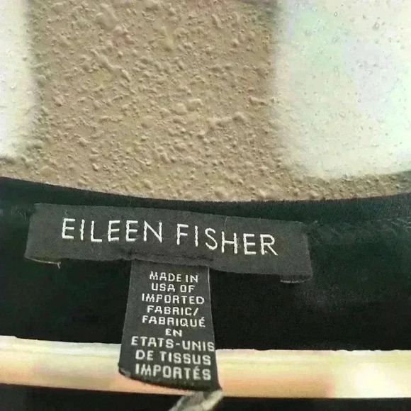 Eileen fisher v neck black swing dress women’s medium viscose - Picture 3 of 5